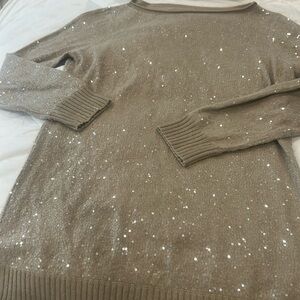 Alice + Olivia
Sequin-Trim Sweater, Cream